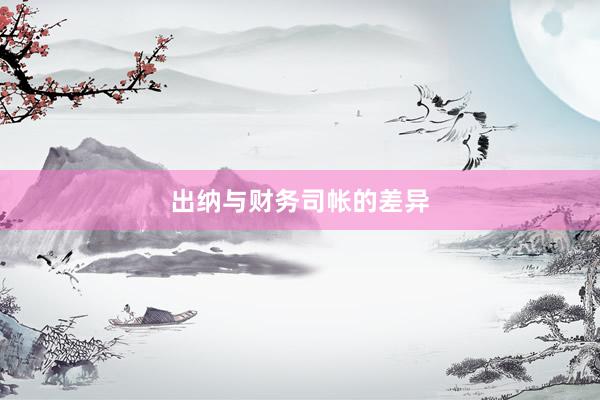 出纳与财务司帐的差异